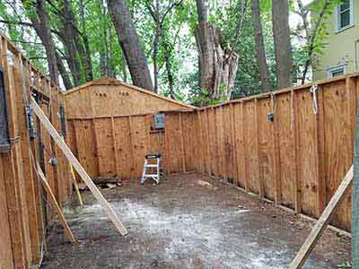 shed walls repaired